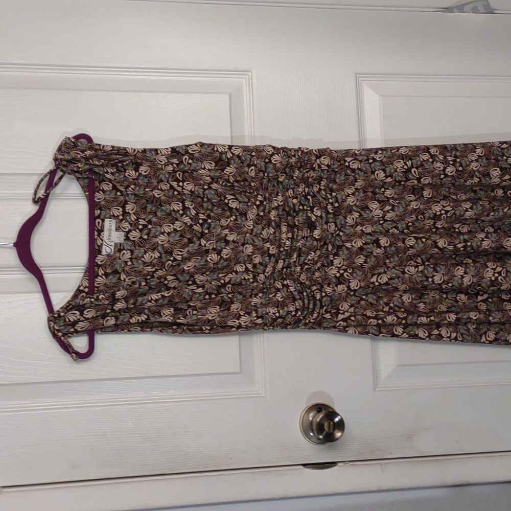 Brown and Cream flowy dress